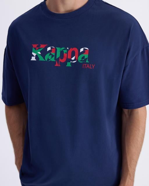 Mavi Authentic İtaly T-Shirt Erkek Mavi Comfort Fit Tişört - KAPPA® Türkiye