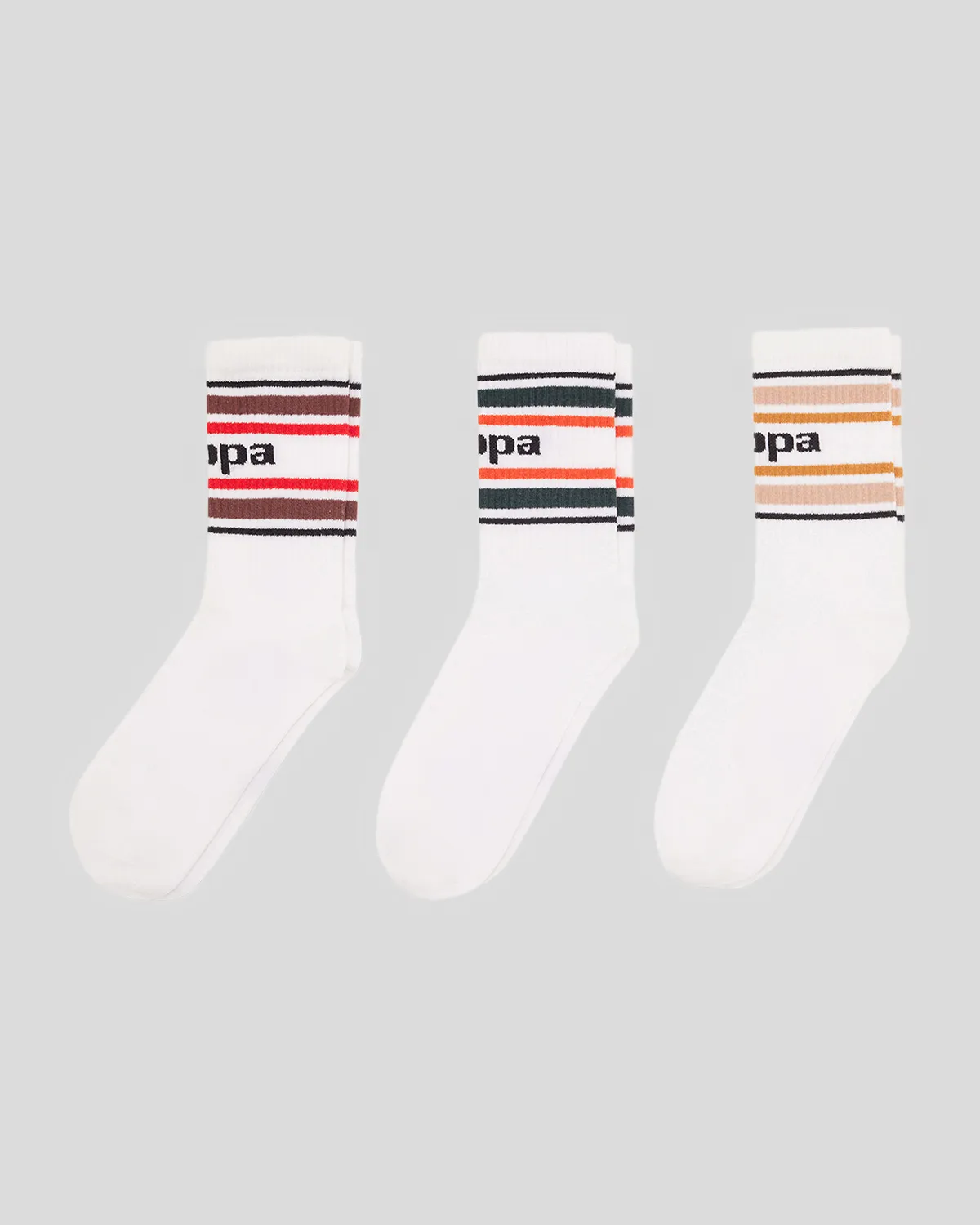 Beyaz Marcel 3pack Unisex Beyaz-Siyah Çorap