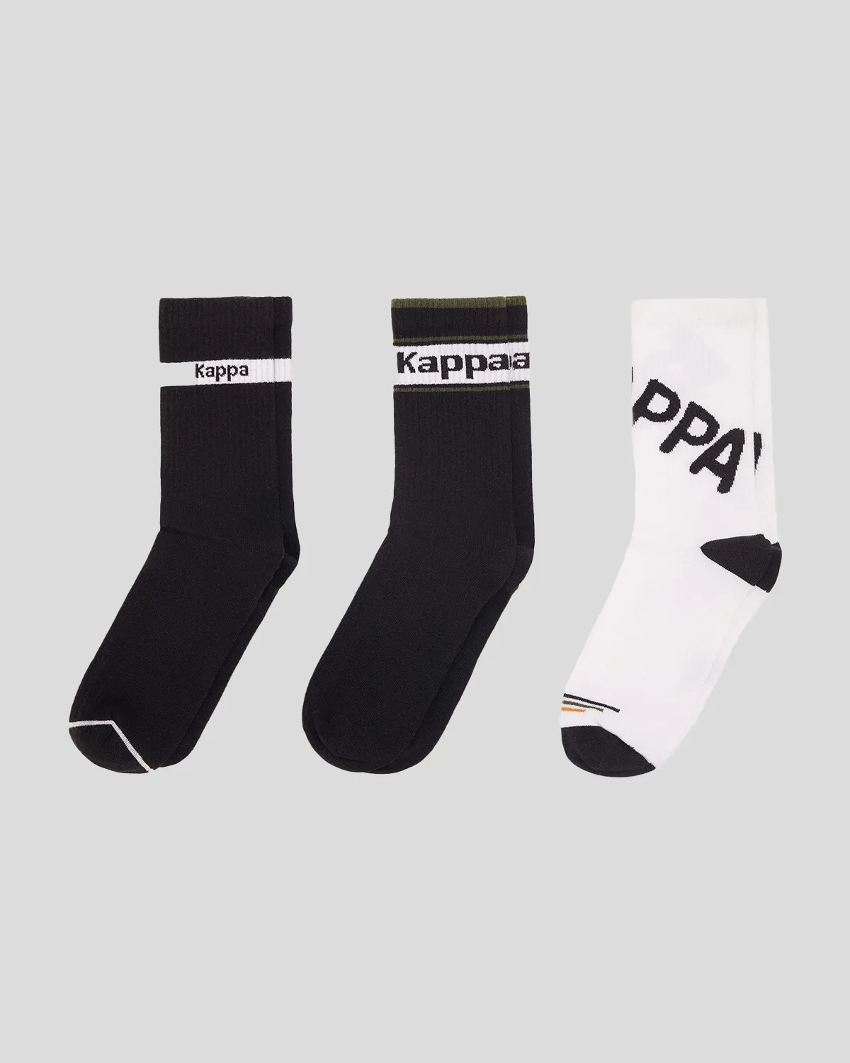 Siyah Twel 3pack Unisex Siyah-Beyaz Çorap