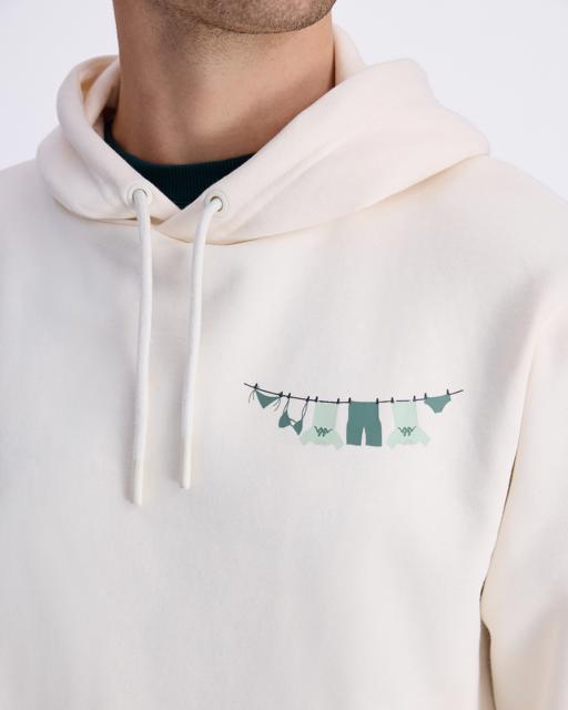 Beyaz Authentic Graphik Phelps Unisex Beyaz Regular Fit Hoodie - KAPPA® Türkiye