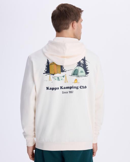 Beyaz Authentic Graphik Phelps Unisex Beyaz Regular Fit Hoodie - KAPPA® Türkiye