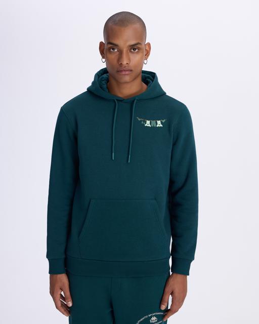 Yeşil Authentic Graphik Phelps Unisex Petrol Yeşili Regular Fit Hoodie - KAPPA® Türkiye