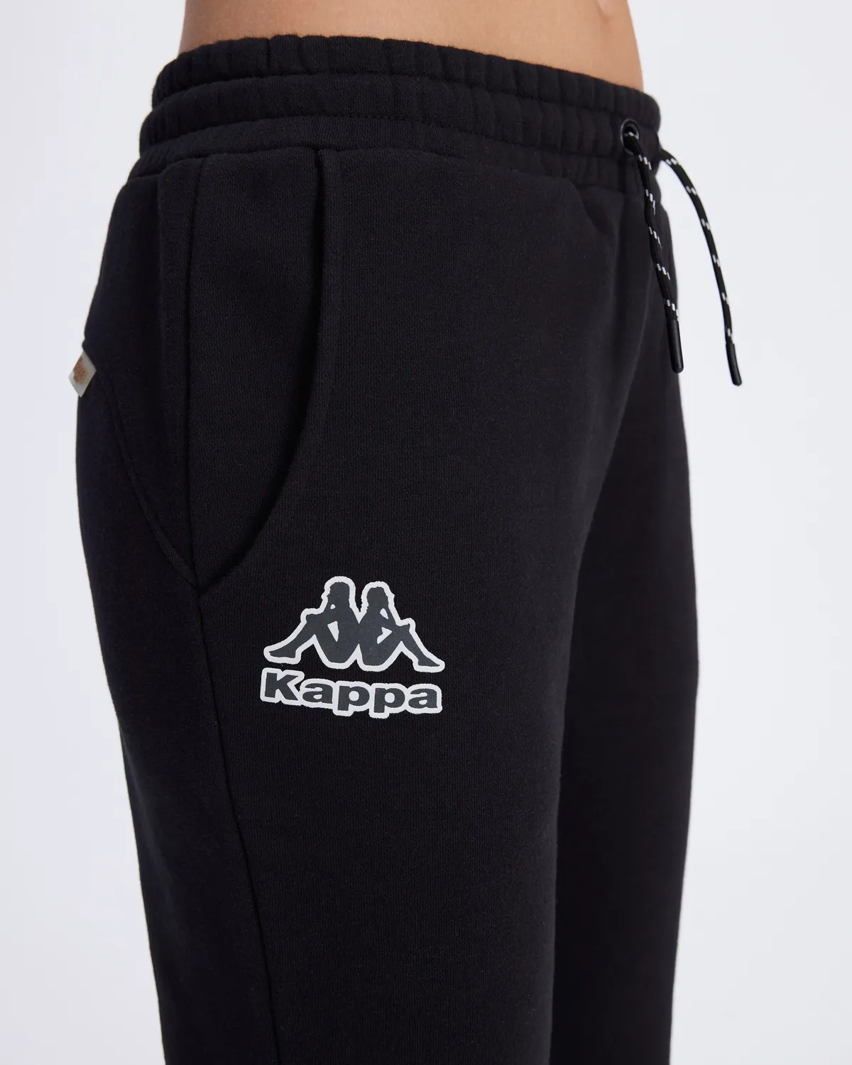 Siyah Logo Fres Tur Kadın Siyah Oversize Fit Eşofman Altı