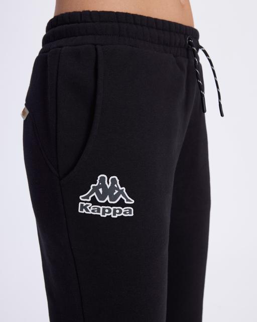 Siyah Logo Fres Tur Kadın Siyah Oversize Fit Eşofman Altı - KAPPA® Türkiye