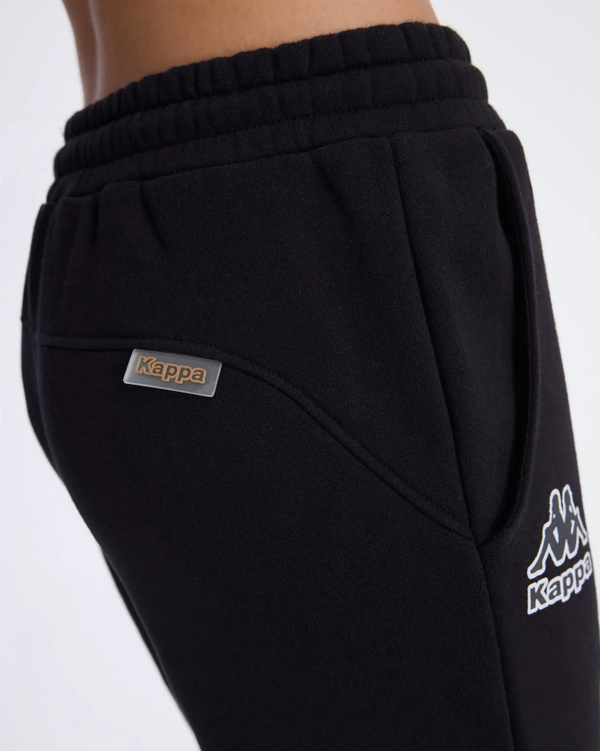 Siyah Logo Fres Tur Kadın Siyah Oversize Fit Eşofman Altı