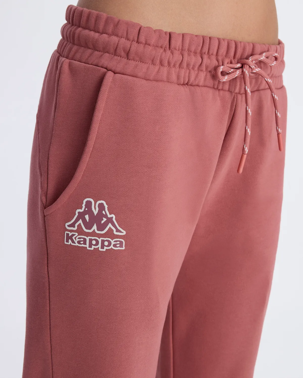 Pembe Logo Fres Tur Kadın Gül Kurusu Oversize Fit Eşofman Altı