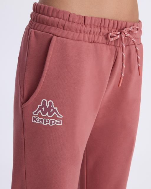 Pembe Logo Fres Tur Kadın Gül Kurusu Oversize Fit Eşofman Altı - KAPPA® Türkiye