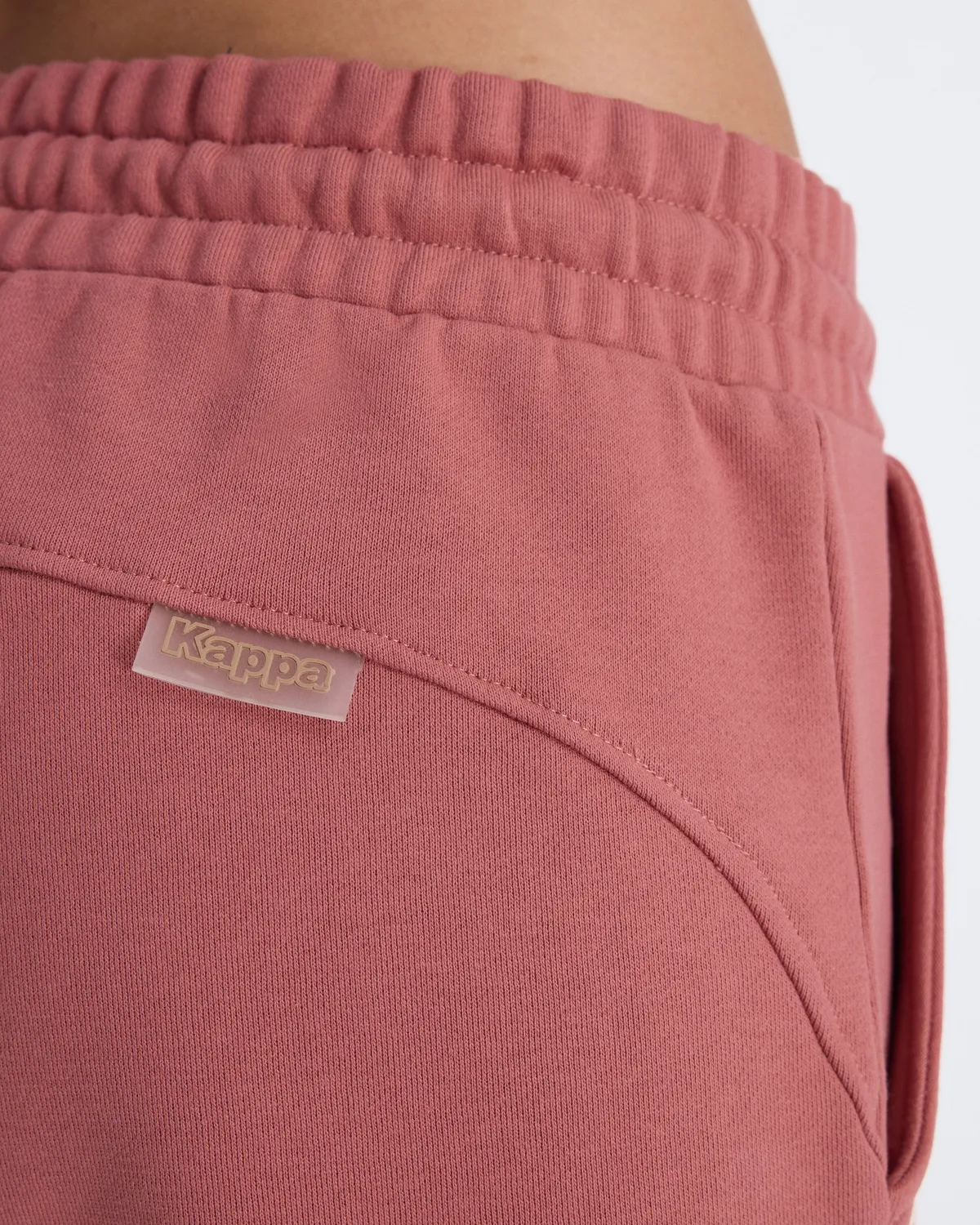 Pembe Logo Fres Tur Kadın Gül Kurusu Oversize Fit Eşofman Altı