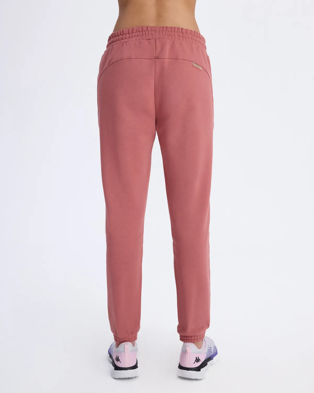 Pembe Logo Fres Tur Kadın Gül Kurusu Oversize Fit Eşofman Altı