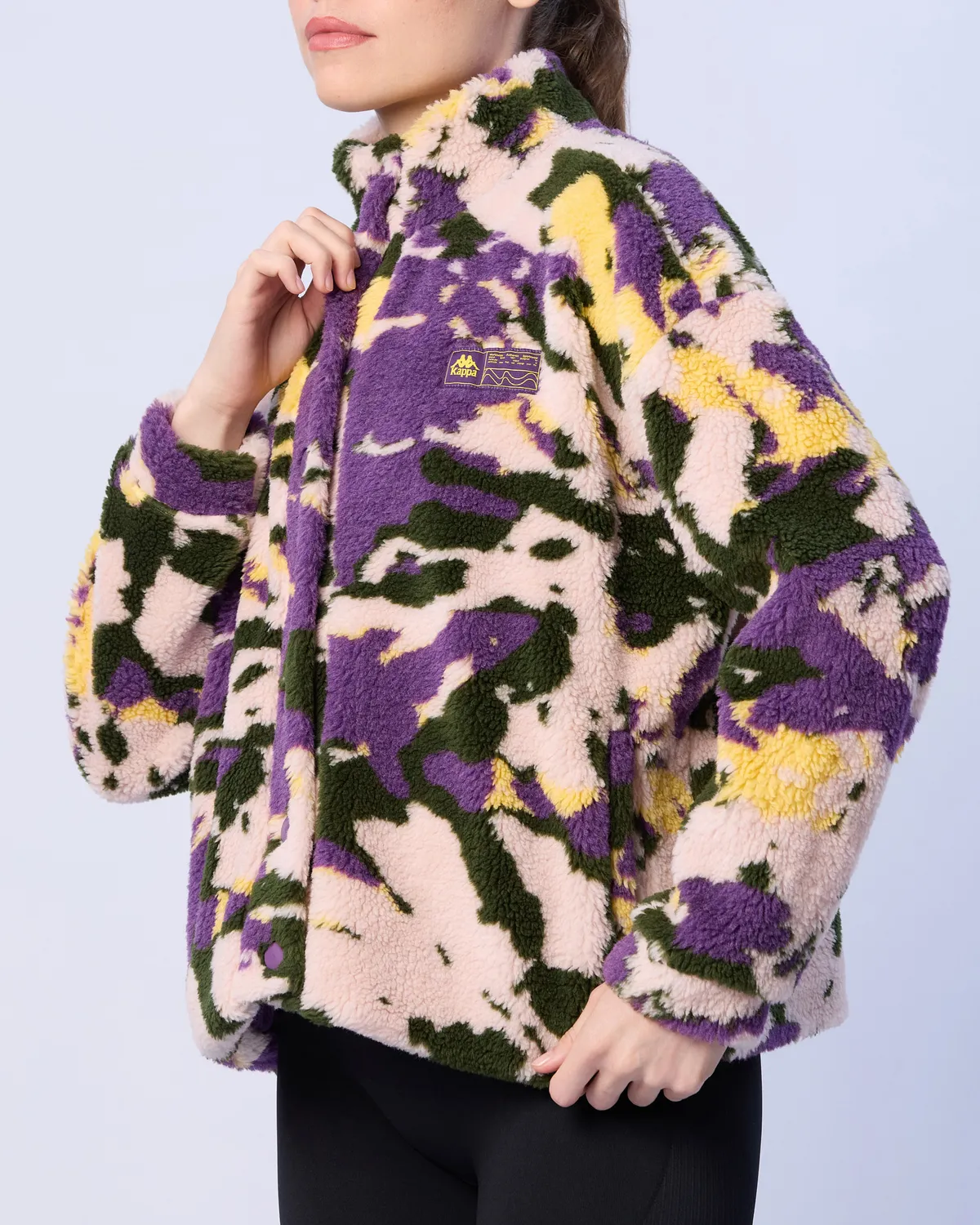 Sarı Authentic Neplina Kadın Siyah-Mor Regular Fit Sherpa