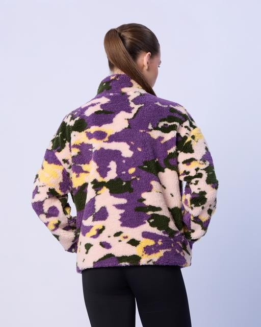 Sarı Authentic Neplina Kadın Siyah-Mor Regular Fit Sherpa - KAPPA® Türkiye