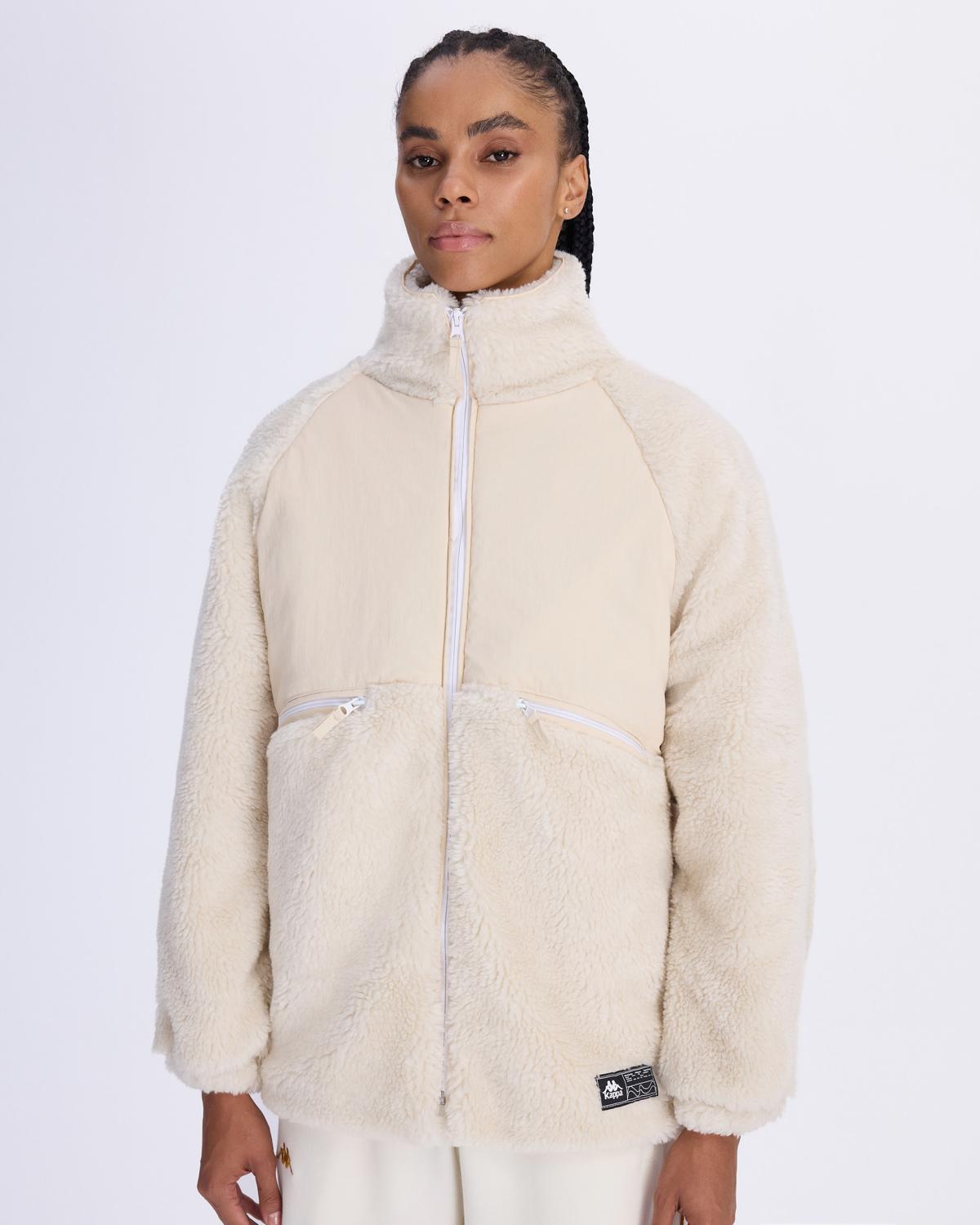 aopi_0629 Authentic Oripro Kadın Beyaz Regular Sherpa Mont | KAPPA® Türkiye