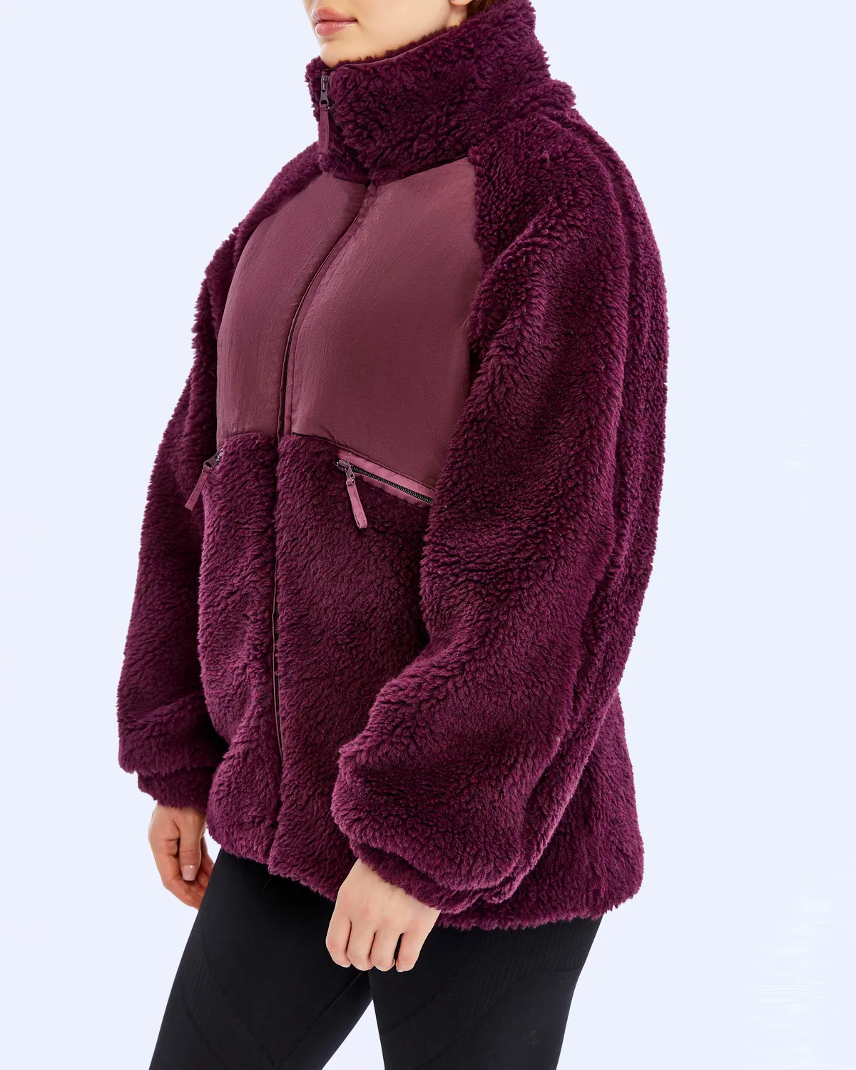 Siyah Authentic Oripro Kadın Bordo Regular Fit Sherpa