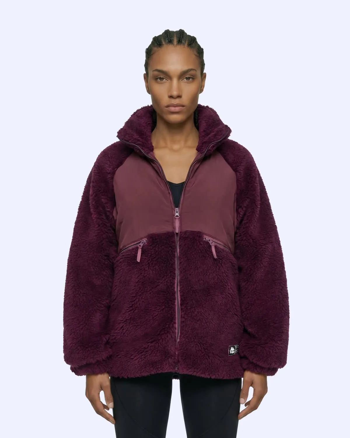 Siyah Authentic Oripro Kadın Bordo Regular Sherpa Mont