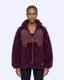 Siyah-Authentic Oripro Kadın Bordo Regular Sherpa Mont