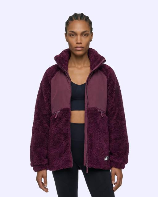 Siyah Authentic Oripro Kadın Bordo Regular Sherpa Mont - KAPPA® Türkiye