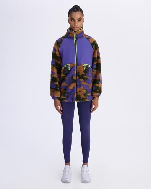 Kahverengi Authentic Oripro Kadın Camel-Mor-Yeşil Regular Fit Sherpa - KAPPA® Türkiye