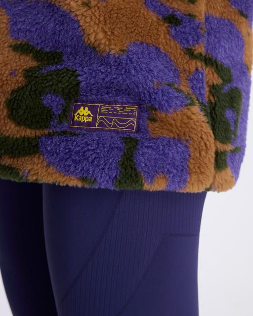 Kahverengi Authentic Oripro Kadın Camel-Mor-Yeşil Regular Fit Sherpa - KAPPA® Türkiye