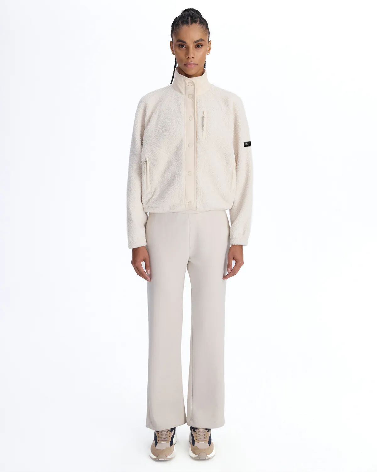 Beyaz Authentic Crete Kadın Beyaz Regular Fit Sherpa