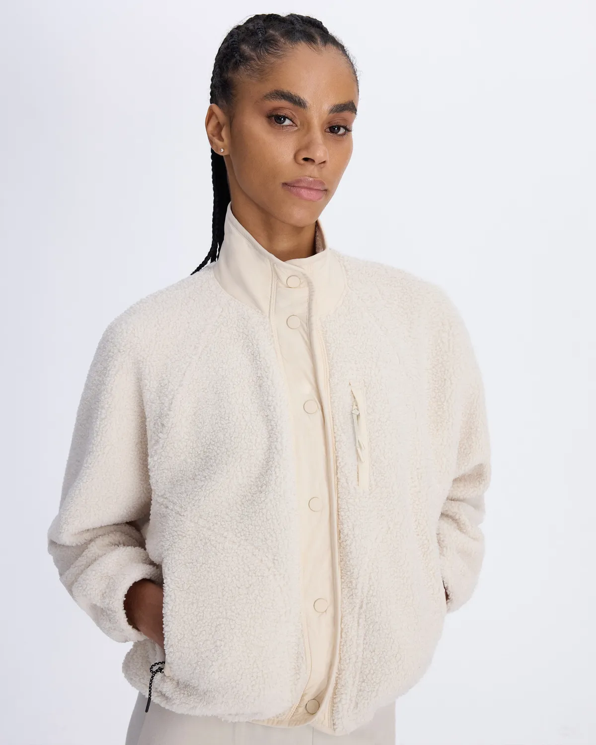 Beyaz Authentic Crete Kadın Beyaz Regular Fit Sherpa