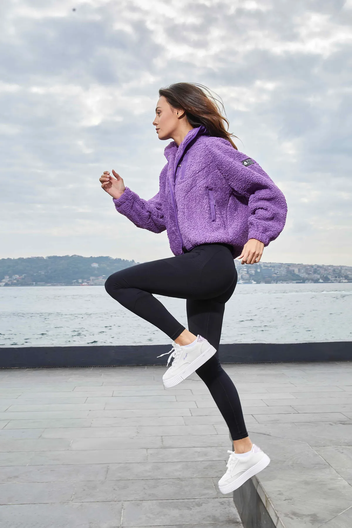 Mor Authentic Crete Kadın Mor Regular Fit Sherpa