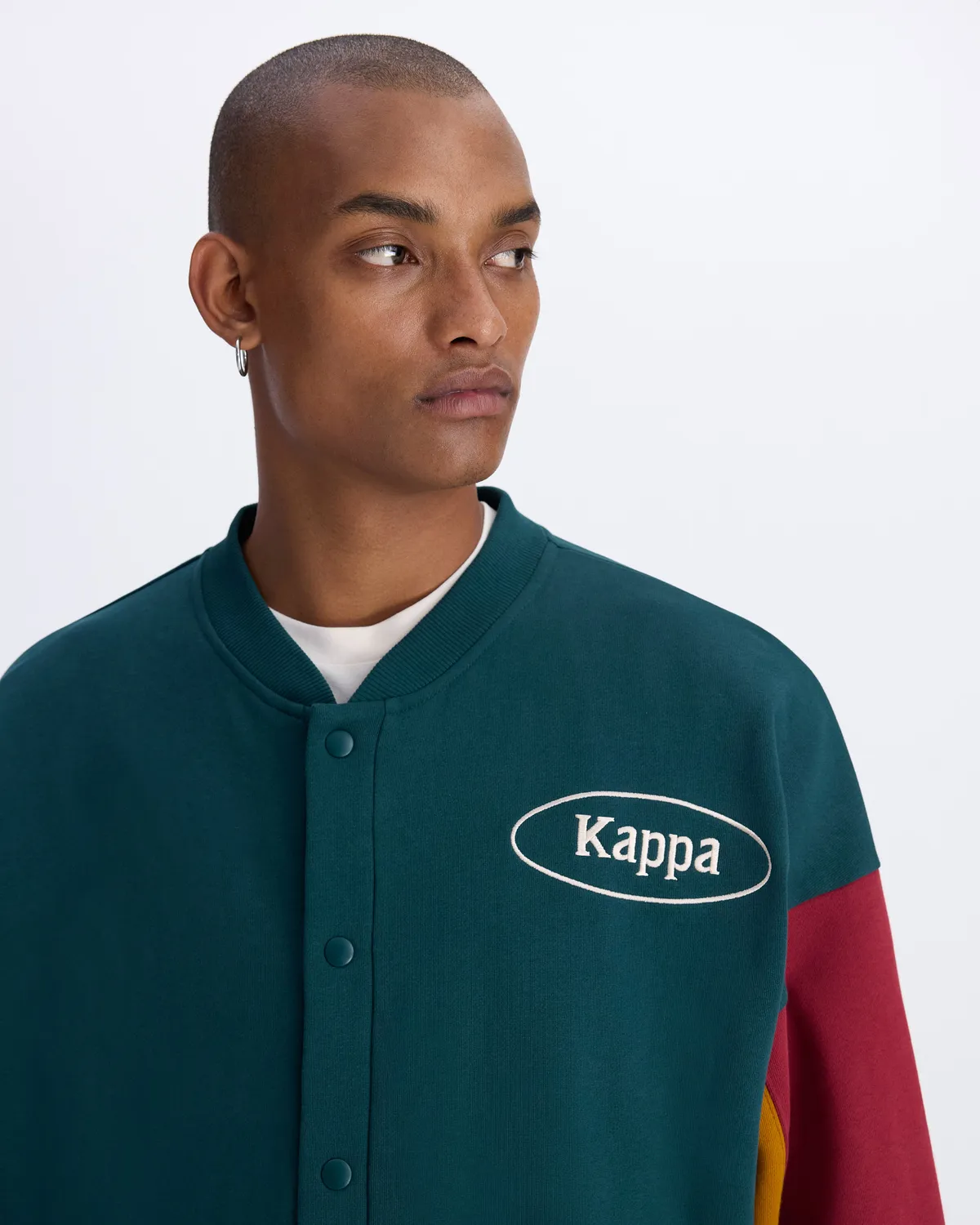 Yeşil Authentic Franz Bomber Erkek Yeşil-Kırmızı Comfort Fit Bomber Ceket