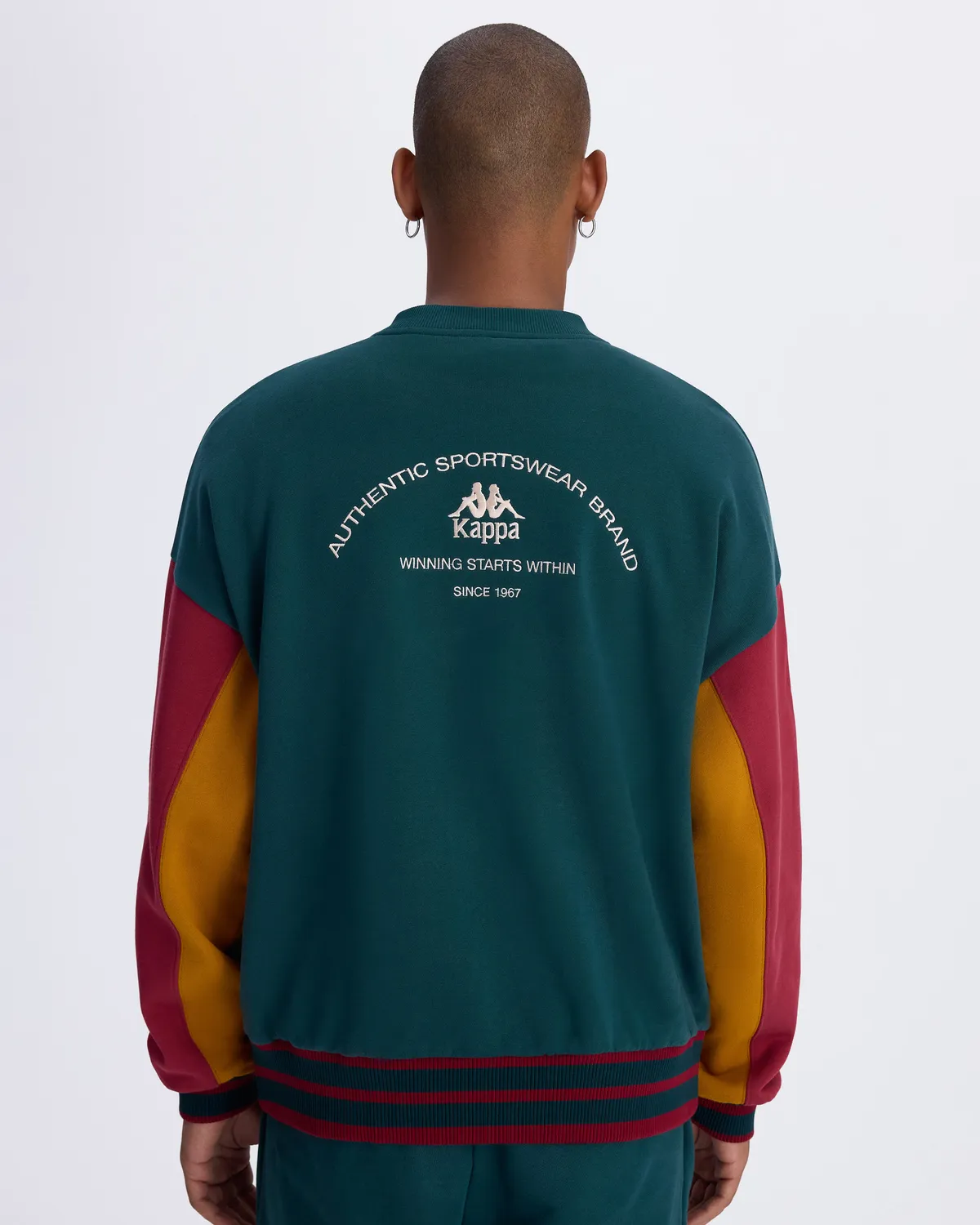 Yeşil Authentic Franz Bomber Erkek Yeşil-Kırmızı Comfort Fit Bomber Ceket