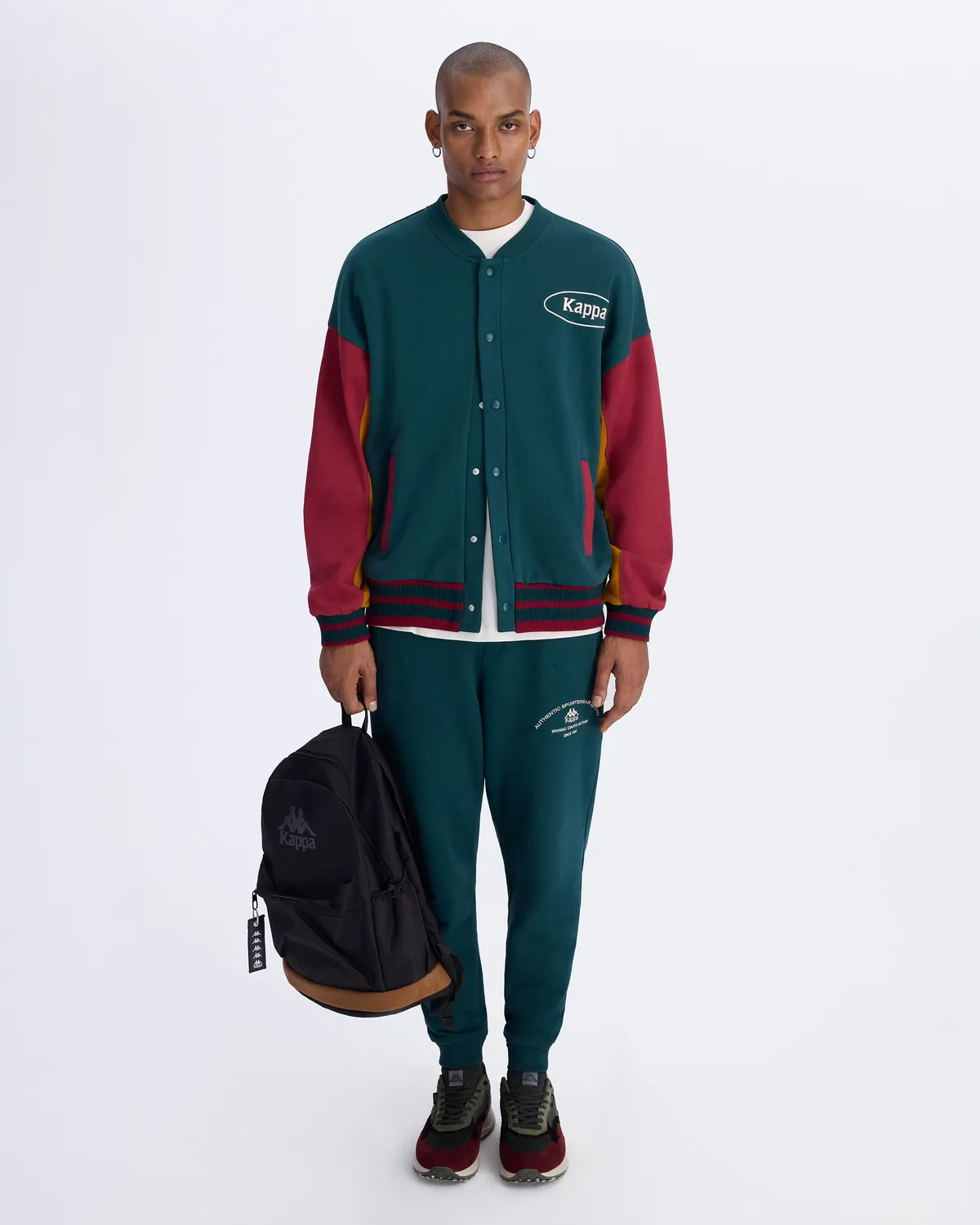 Yeşil Authentic Franz Bomber Erkek Yeşil-Kırmızı Comfort Fit Bomber Ceket