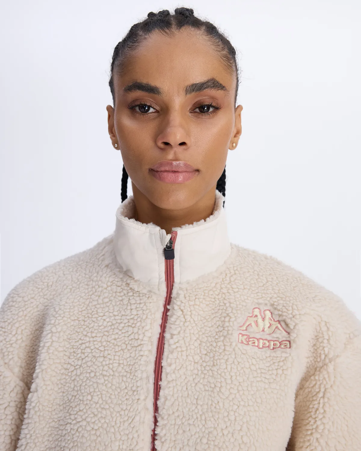 Beyaz Logo Felax Tur Kadın Beyaz Comfort Fit Sherpa