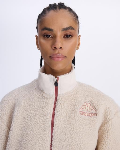 Beyaz Logo Felax Tur Kadın Beyaz Comfort Fit Sherpa - KAPPA® Türkiye