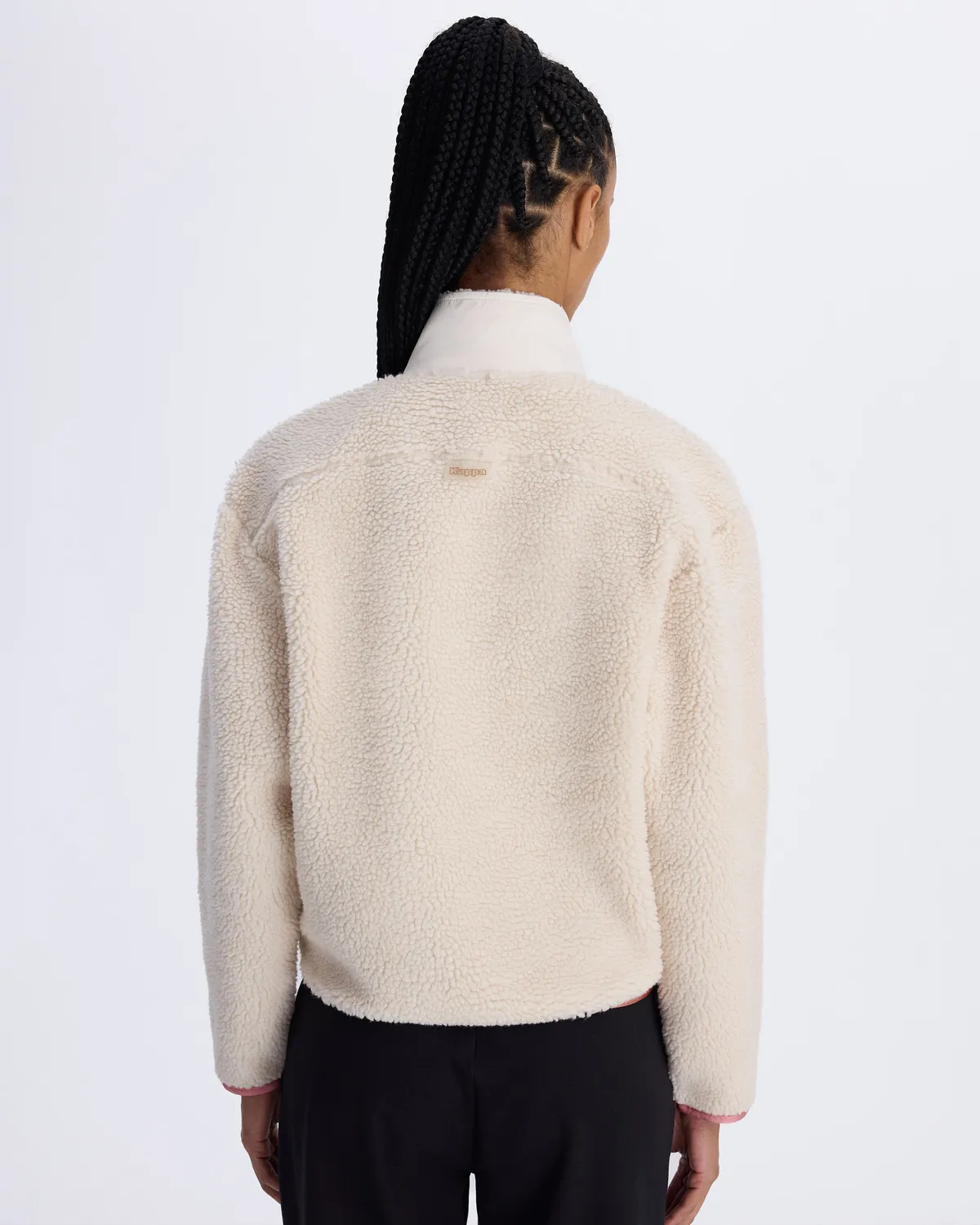 Beyaz Logo Felax Tur Kadın Beyaz Comfort Fit Sherpa