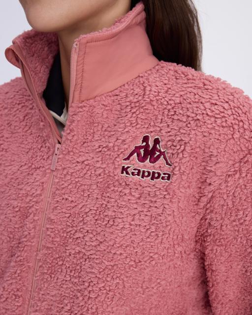 Pembe Logo Felax Tur Kadın Gül Kurusu Comfort Fit Sherpa - KAPPA® Türkiye