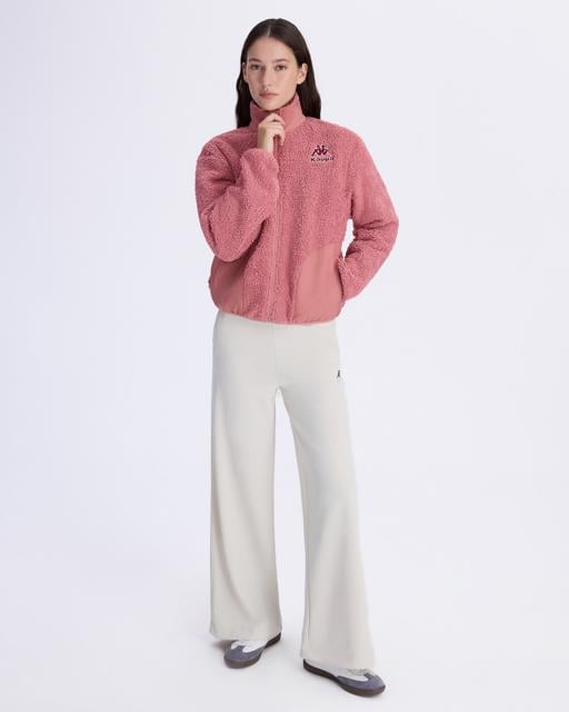 Pembe Logo Felax Tur Kadın Gül Kurusu Comfort Fit Sherpa - KAPPA® Türkiye