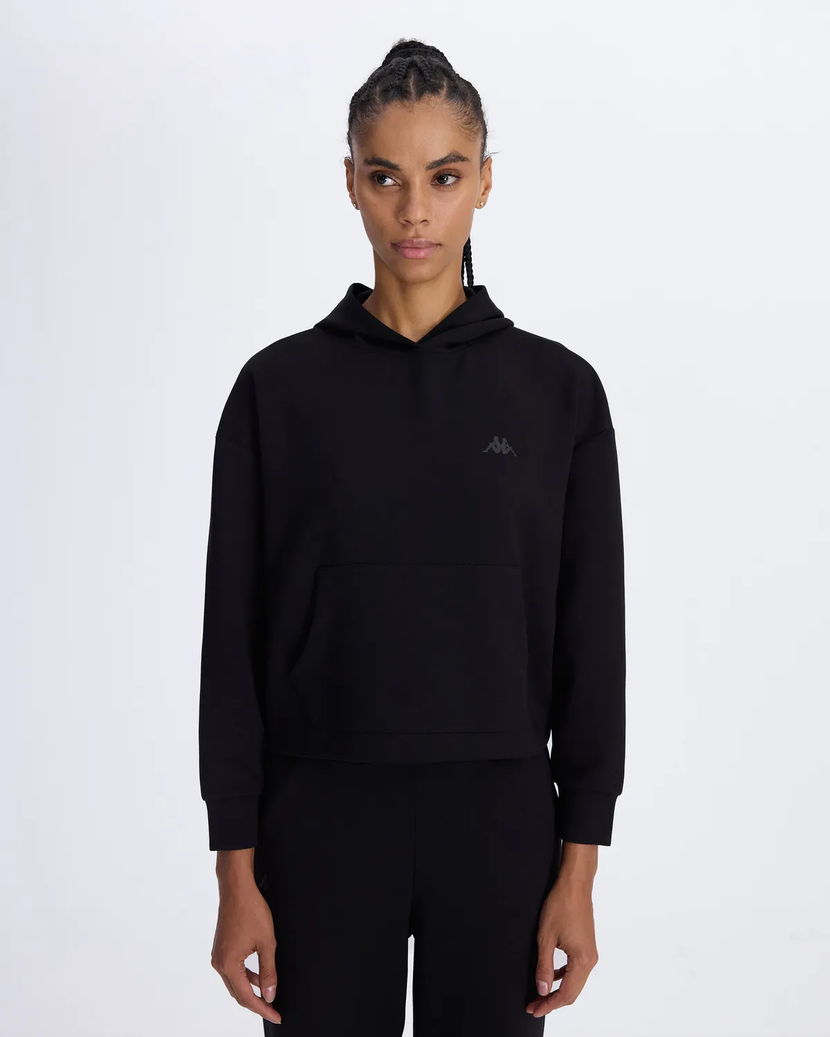 Siyah Eira Kadın Siyah Comfort Fit Hoodie