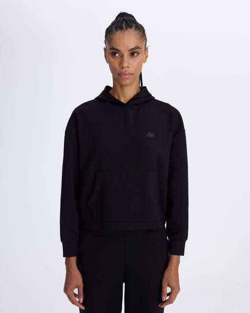 Siyah Eira Kadın Siyah Comfort Fit Hoodie - KAPPA® Türkiye