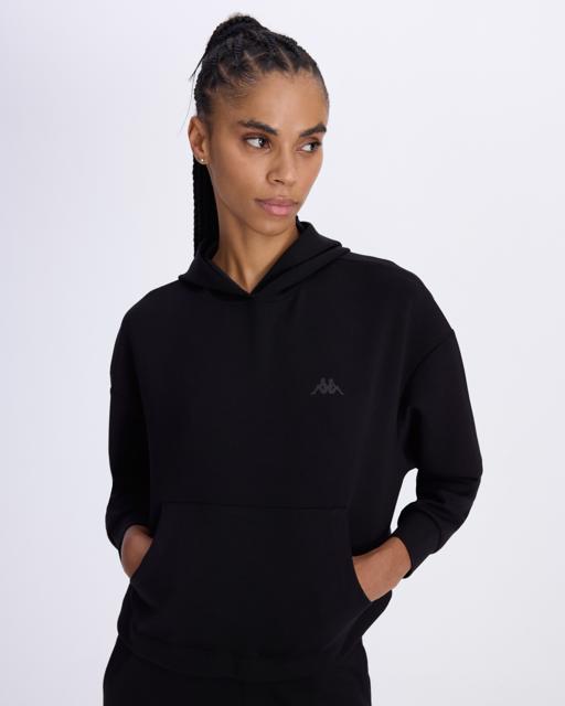 Siyah Eira Kadın Siyah Comfort Fit Hoodie - KAPPA® Türkiye