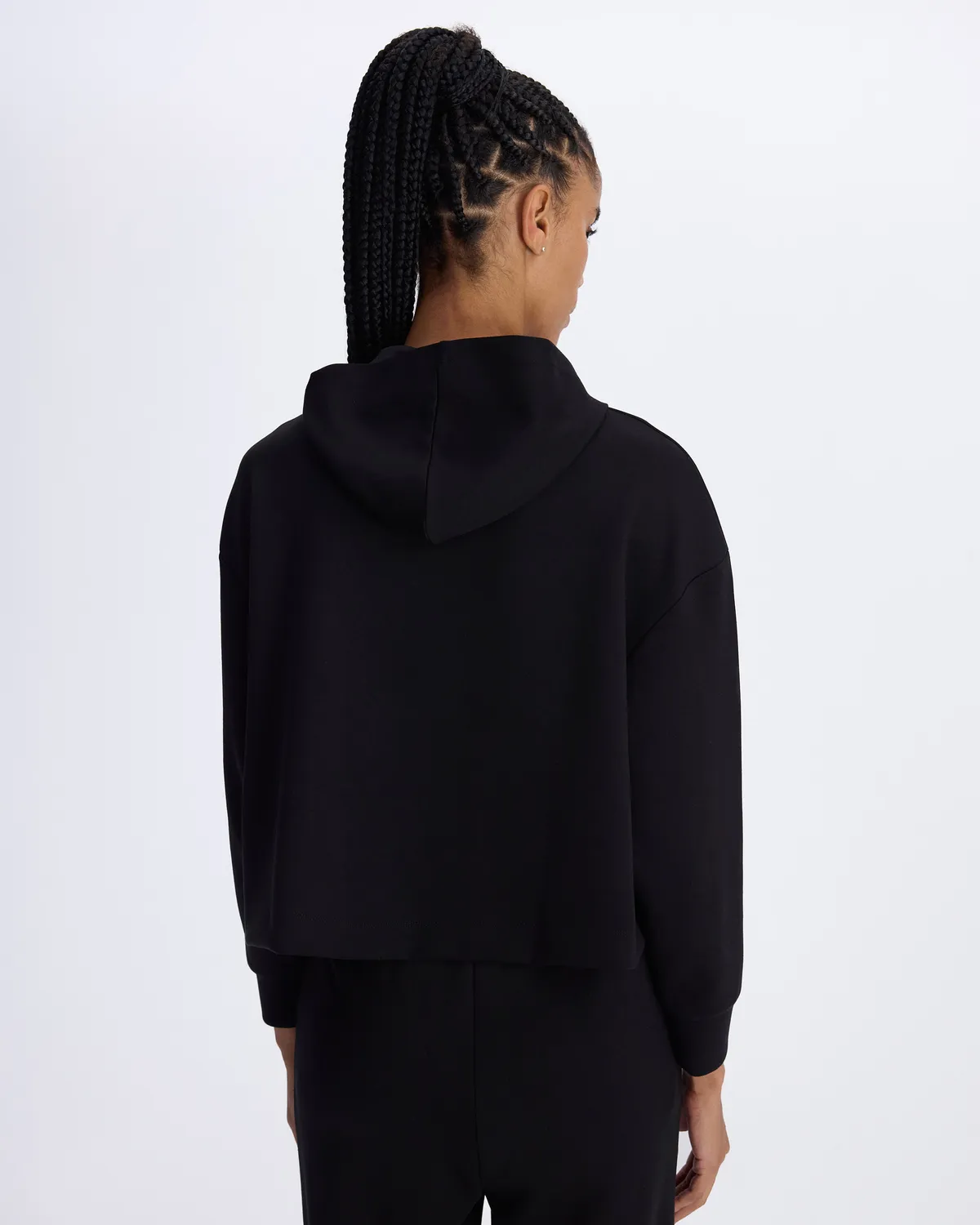 Siyah Eira Kadın Siyah Comfort Fit Hoodie