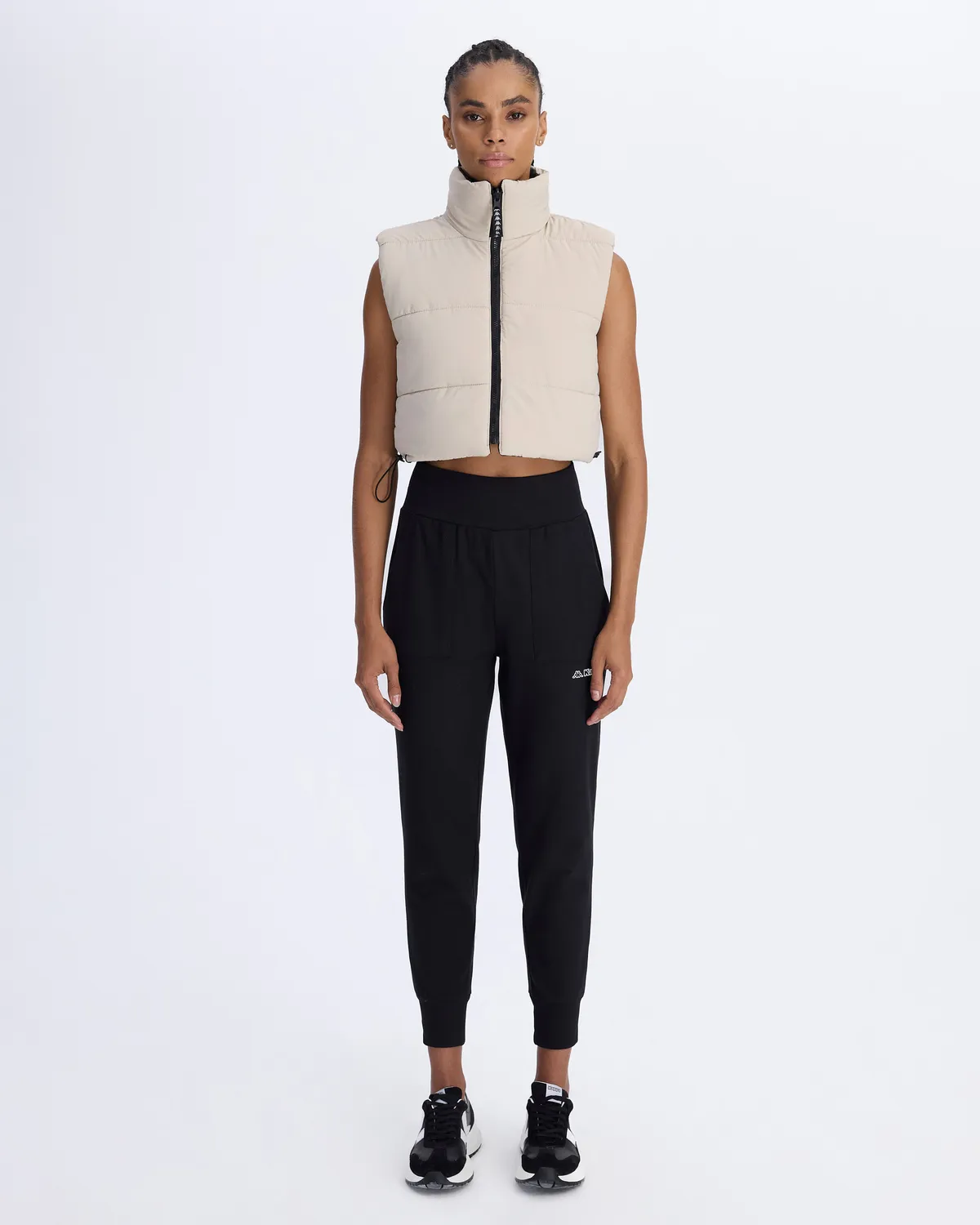 Beyaz Protun Çift Tarafli Kadın Beyaz-Siyah Regular Fit Yelek