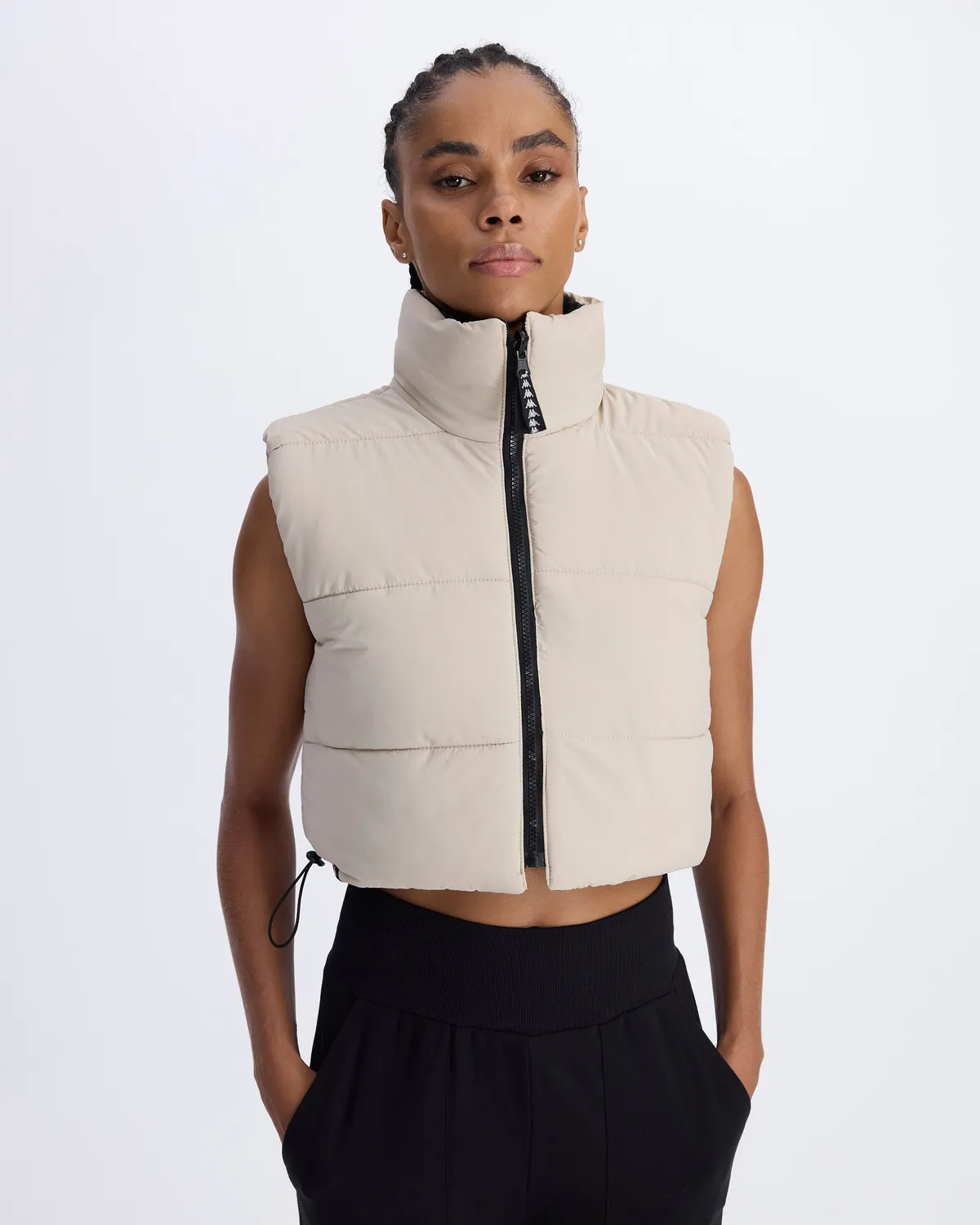 Beyaz Protun Çift Tarafli Kadın Beyaz-Siyah Regular Fit Yelek