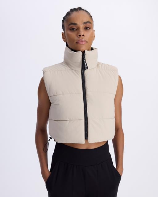 Beyaz Protun Çift Tarafli Kadın Beyaz-Siyah Regular Fit Yelek - KAPPA® Türkiye