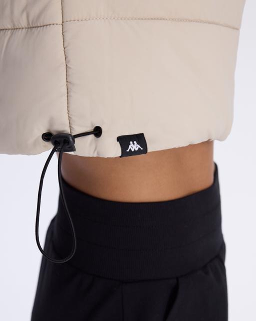 Beyaz Protun Çift Tarafli Kadın Beyaz-Siyah Regular Fit Yelek - KAPPA® Türkiye