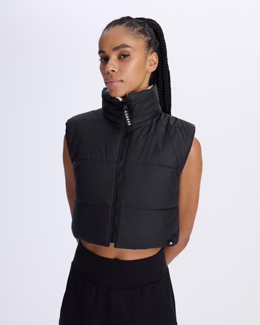 Beyaz Protun Çift Tarafli Kadın Beyaz-Siyah Regular Fit Yelek - KAPPA® Türkiye