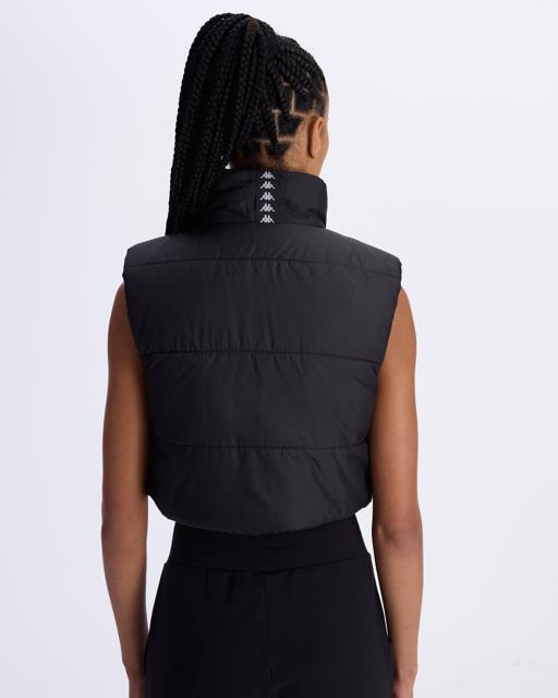 Kahverengi Protun Çift Tarafli Kadın Camel-Siyah Regular Fit Yelek - KAPPA® Türkiye