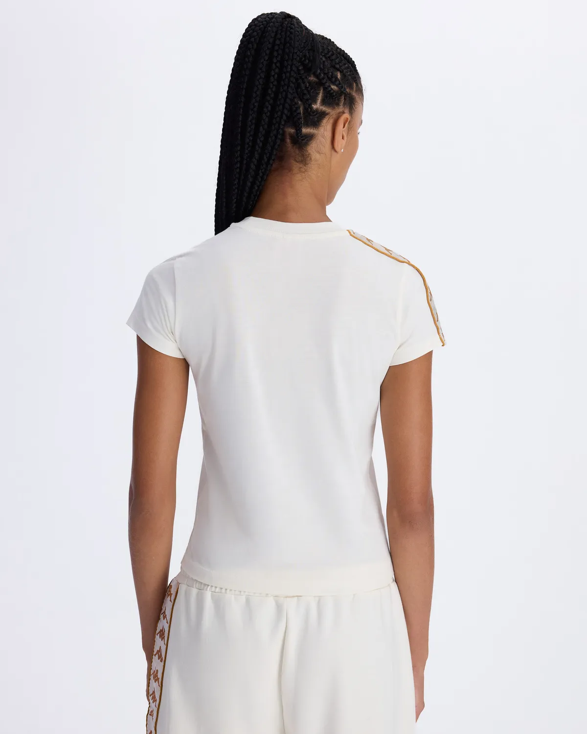 Beyaz Authentic 222 Banda Pippigt Kadın Beyaz Skin Fit Tişört