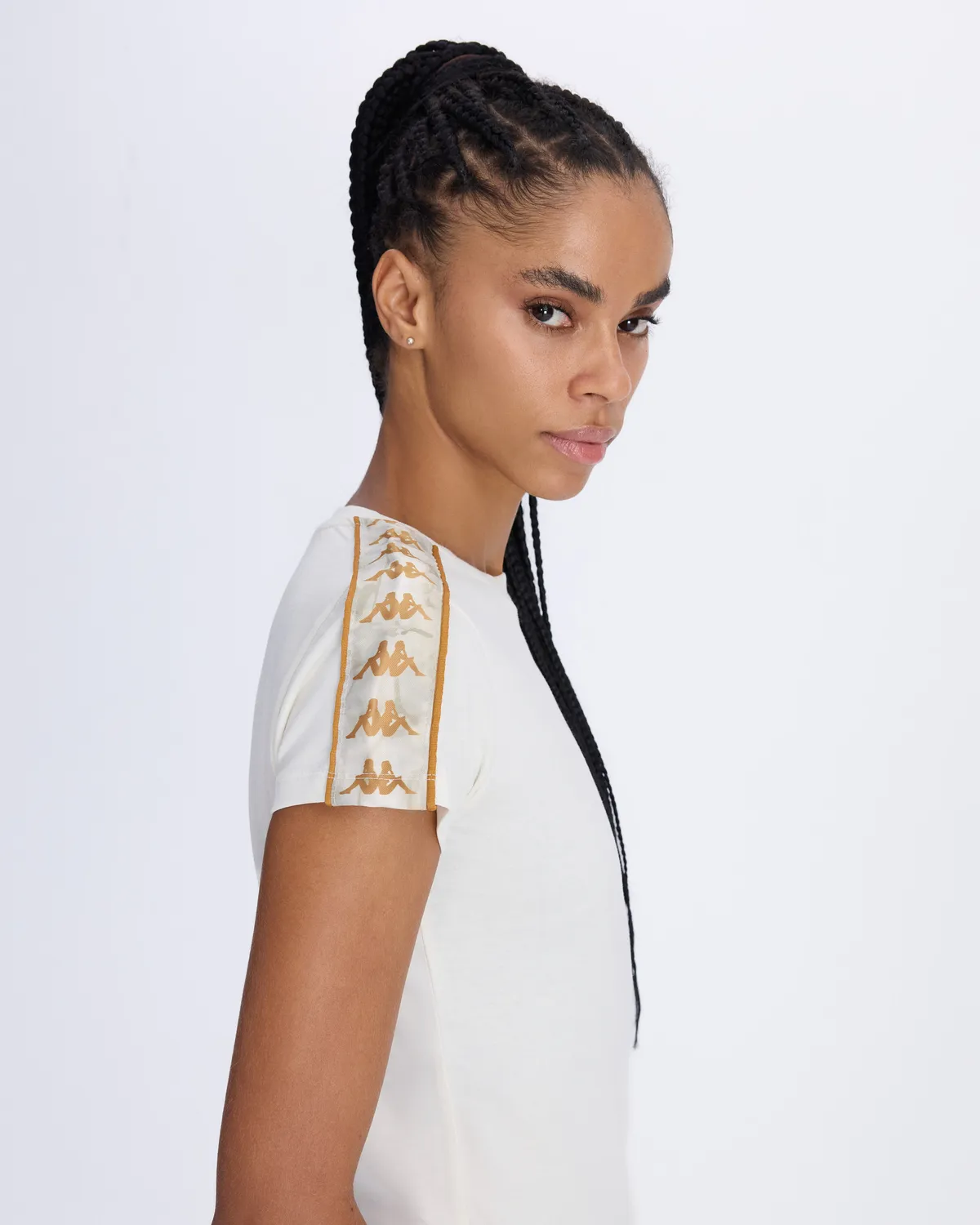 Beyaz Authentic 222 Banda Pippigt Kadın Beyaz Skin Fit Tişört