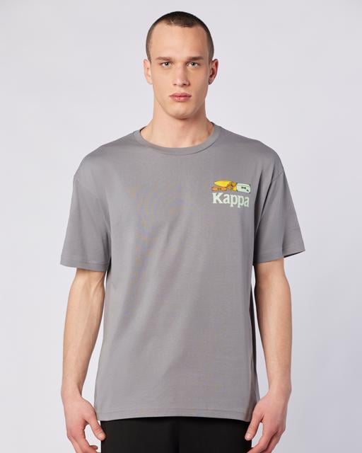 Siyah Authentic Graphik Paras Tur Unisex Antrasit Comfort Fit Tişört - KAPPA® Türkiye