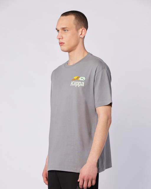 Siyah Authentic Graphik Paras Tur Unisex Antrasit Comfort Fit Tişört - KAPPA® Türkiye