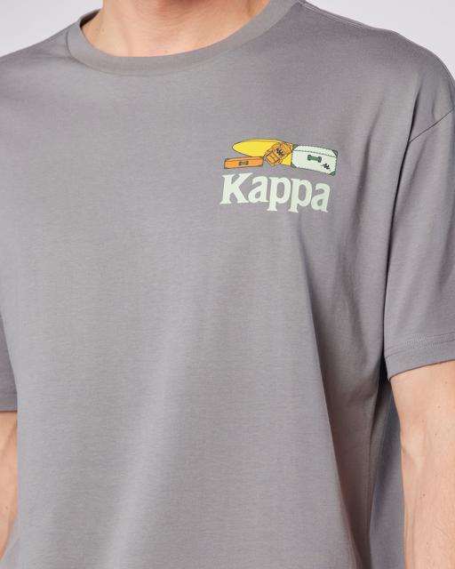 Siyah Authentic Graphik Paras Tur Unisex Antrasit Comfort Fit Tişört - KAPPA® Türkiye