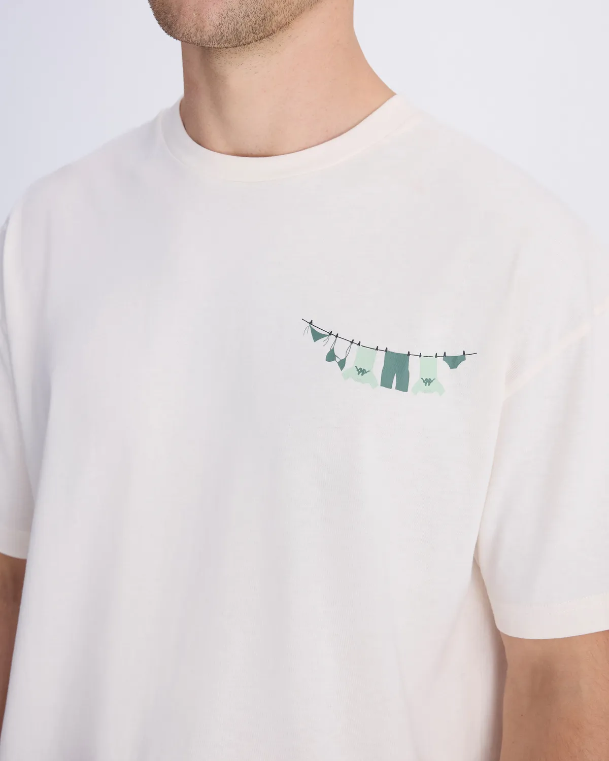 Beyaz Authentic Graphik Parker Unisex Beyaz Comfort Fit Tişört