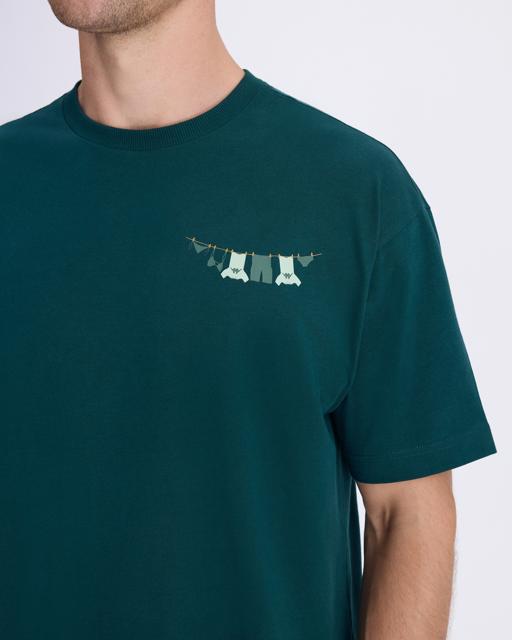 Yeşil Authentic Graphik Parker Unisex Petrol Yeşili Comfort Fit Tişört - KAPPA® Türkiye